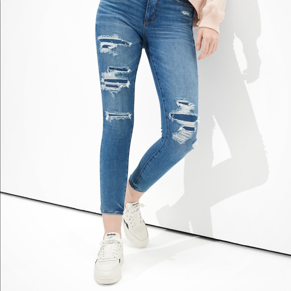 NWT AE dream patched high waisted jegging crop